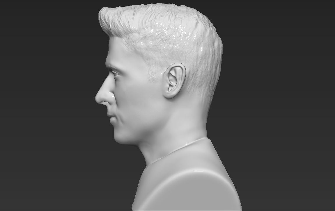 Robert Lewandowski World Cup 2018 bust ready for 3D printing 3D print model_4