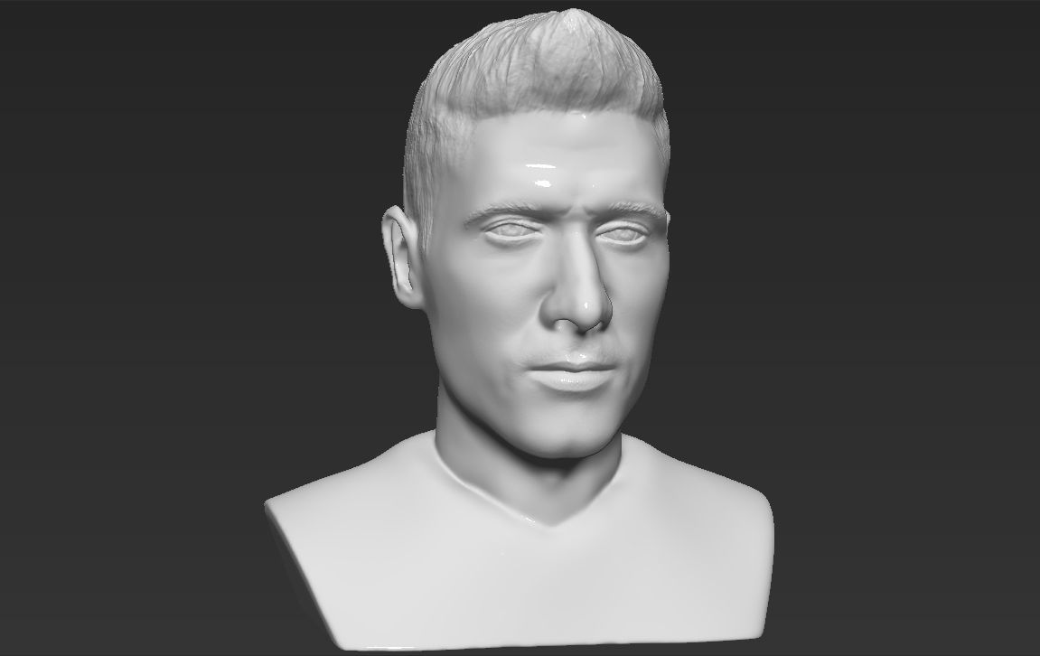 Robert Lewandowski World Cup 2018 bust ready for 3D printing 3D print model_14