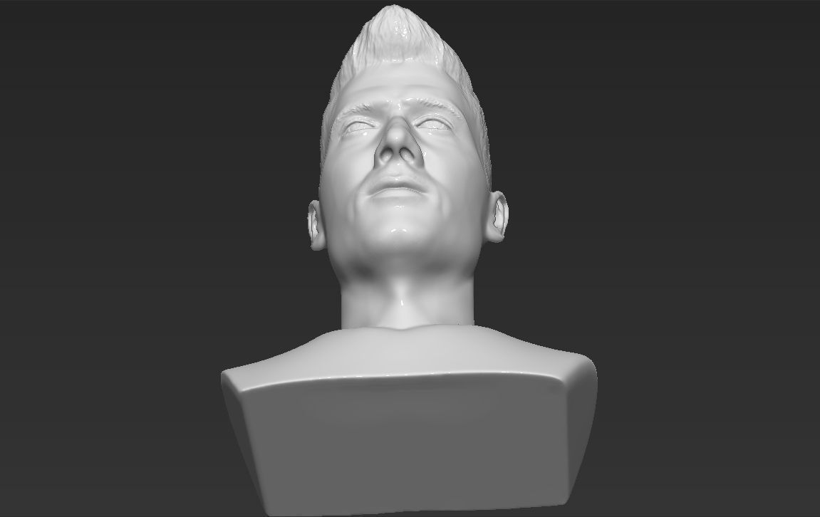 Robert Lewandowski World Cup 2018 bust ready for 3D printing 3D print model_16