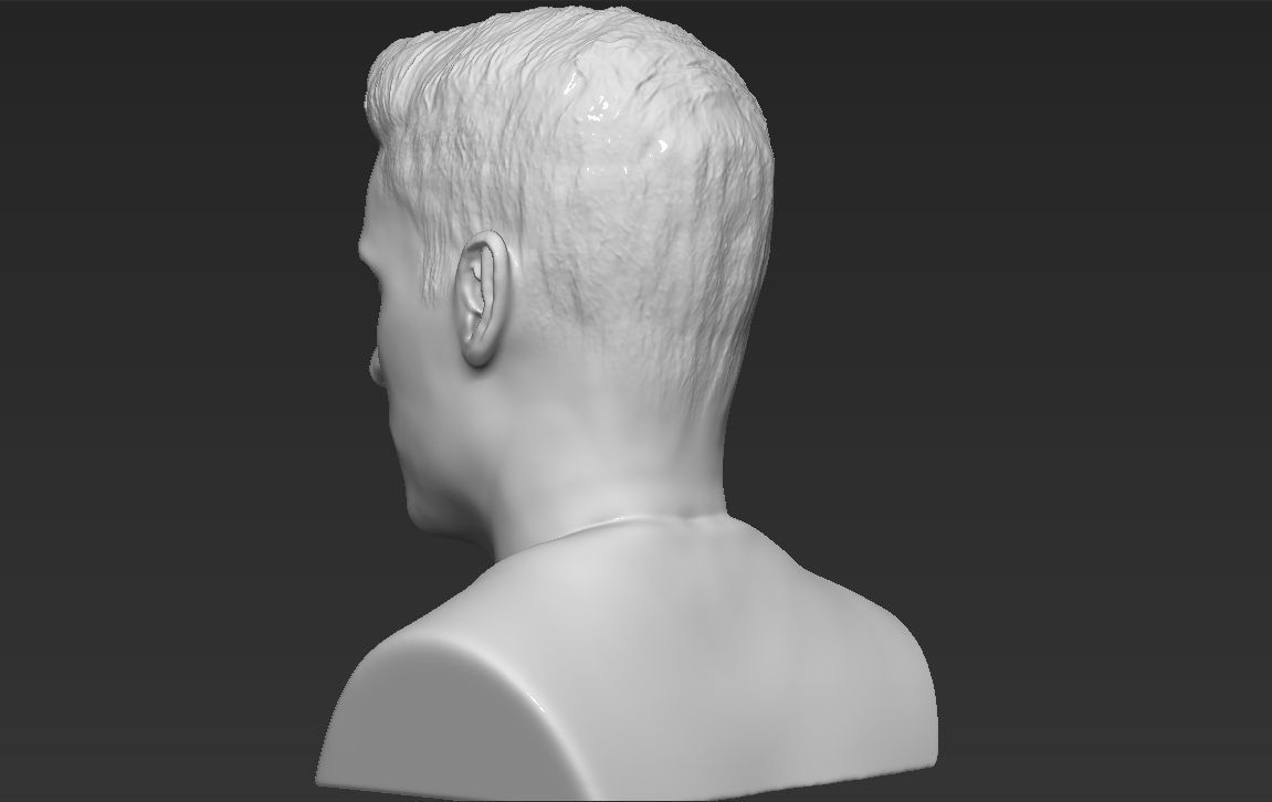 Robert Lewandowski World Cup 2018 bust ready for 3D printing 3D print model_8