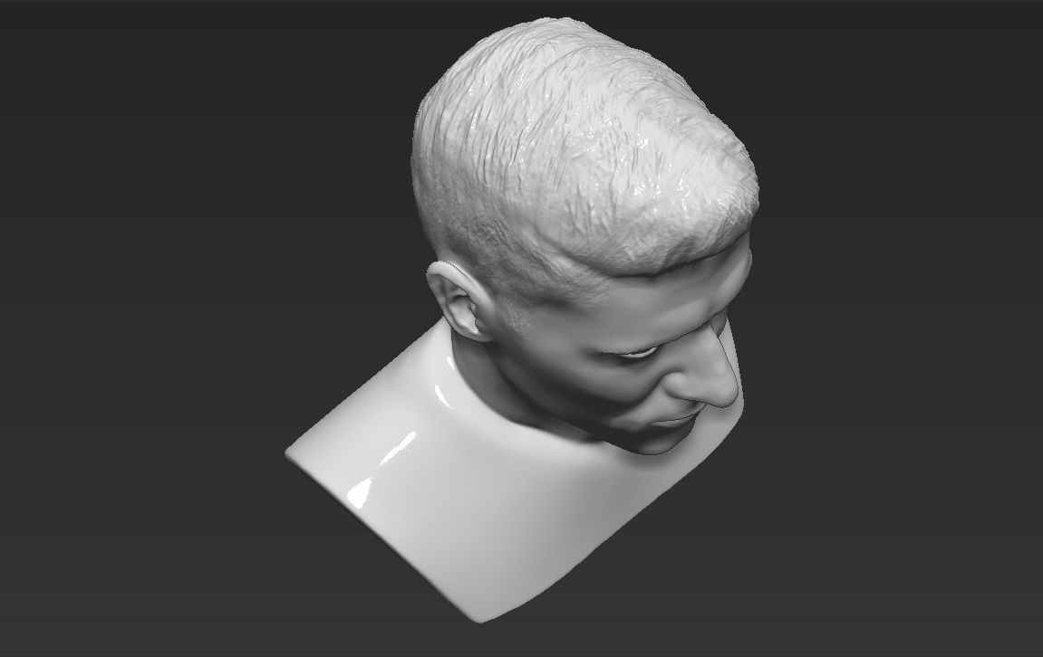 Robert Lewandowski World Cup 2018 bust ready for 3D printing 3D print model_13