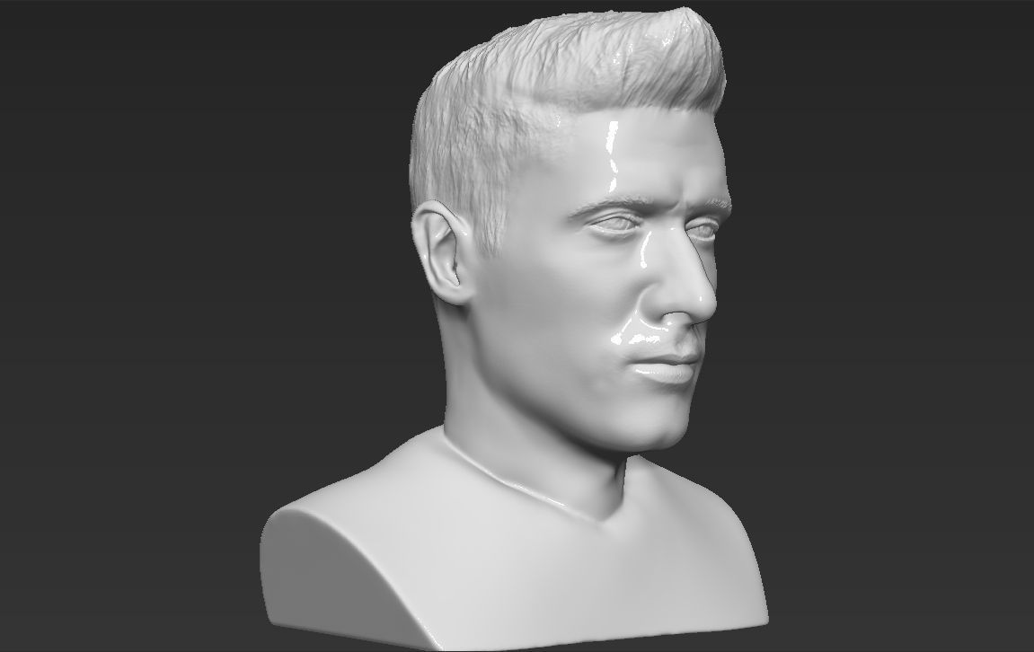 Robert Lewandowski World Cup 2018 bust ready for 3D printing 3D print model_17