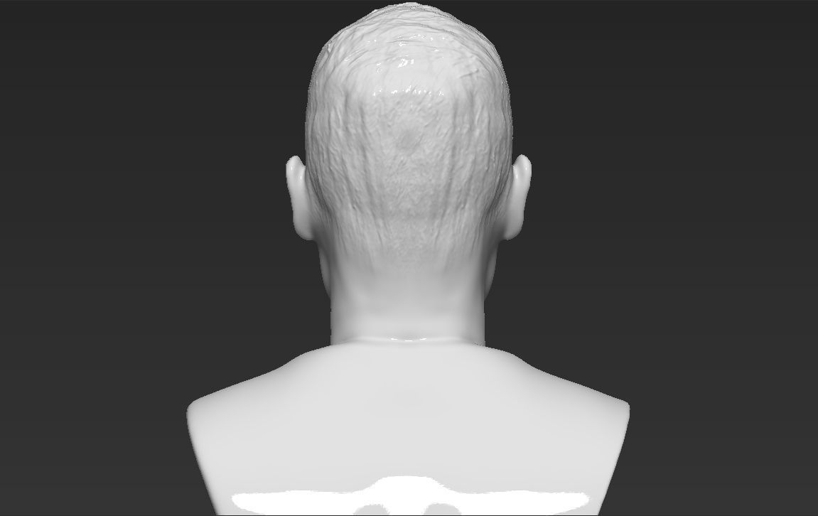Robert Lewandowski World Cup 2018 bust ready for 3D printing 3D print model_7