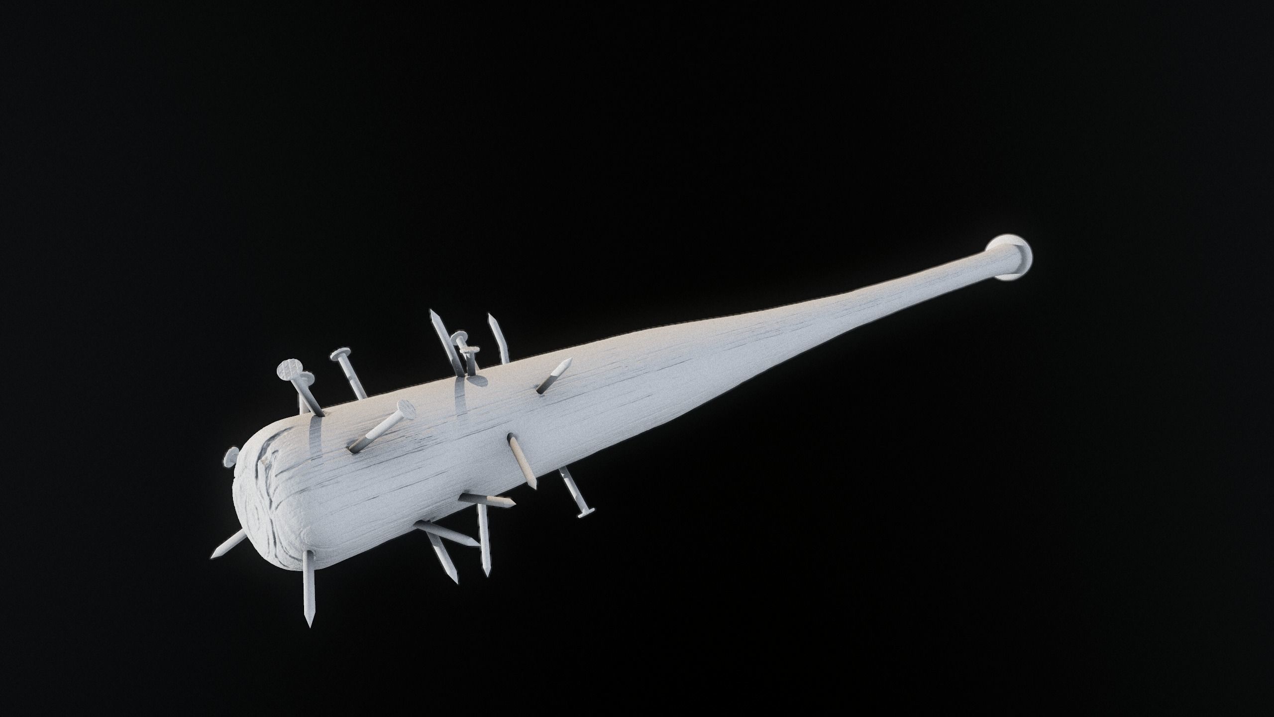 Nailed Bat Post Apocalypse PBR Low-poly 3D model_4