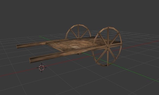 Cow Cart 3d  Model Low Poly Low-poly 3D model_14