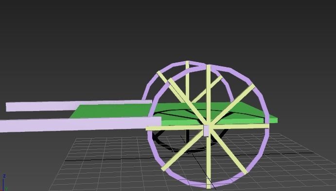 Cow Cart 3d  Model Low Poly Low-poly 3D model_6