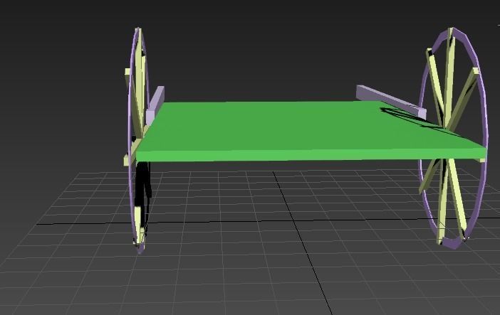 Cow Cart 3d  Model Low Poly Low-poly 3D model_8