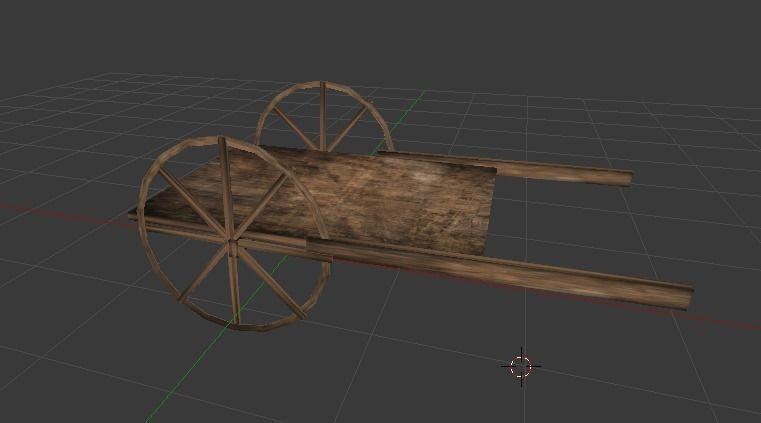 Cow Cart 3d  Model Low Poly Low-poly 3D model_15