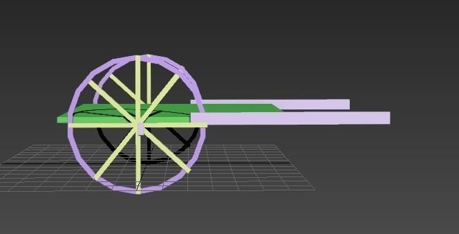 Cow Cart 3d  Model Low Poly Low-poly 3D model_2