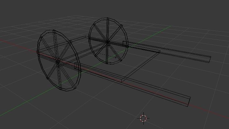 Cow Cart 3d  Model Low Poly Low-poly 3D model_7