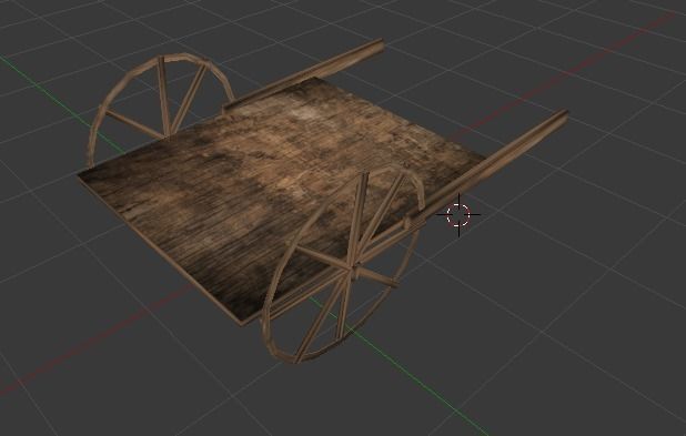 Cow Cart 3d  Model Low Poly Low-poly 3D model_12