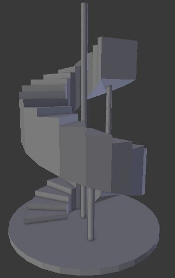 StairsFigurine spiral staircase 3D print model_1