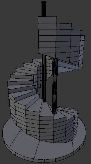 StairsFigurine spiral staircase 3D print model_3