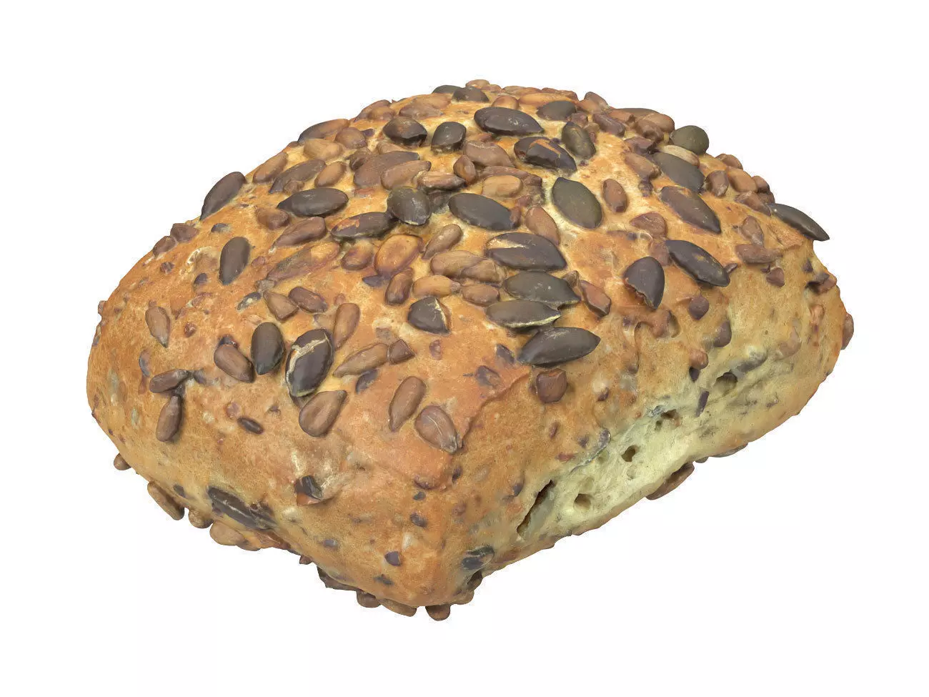 Photorealistic Pumpkin Seed Bread Roll 3D Scan 3D model_0