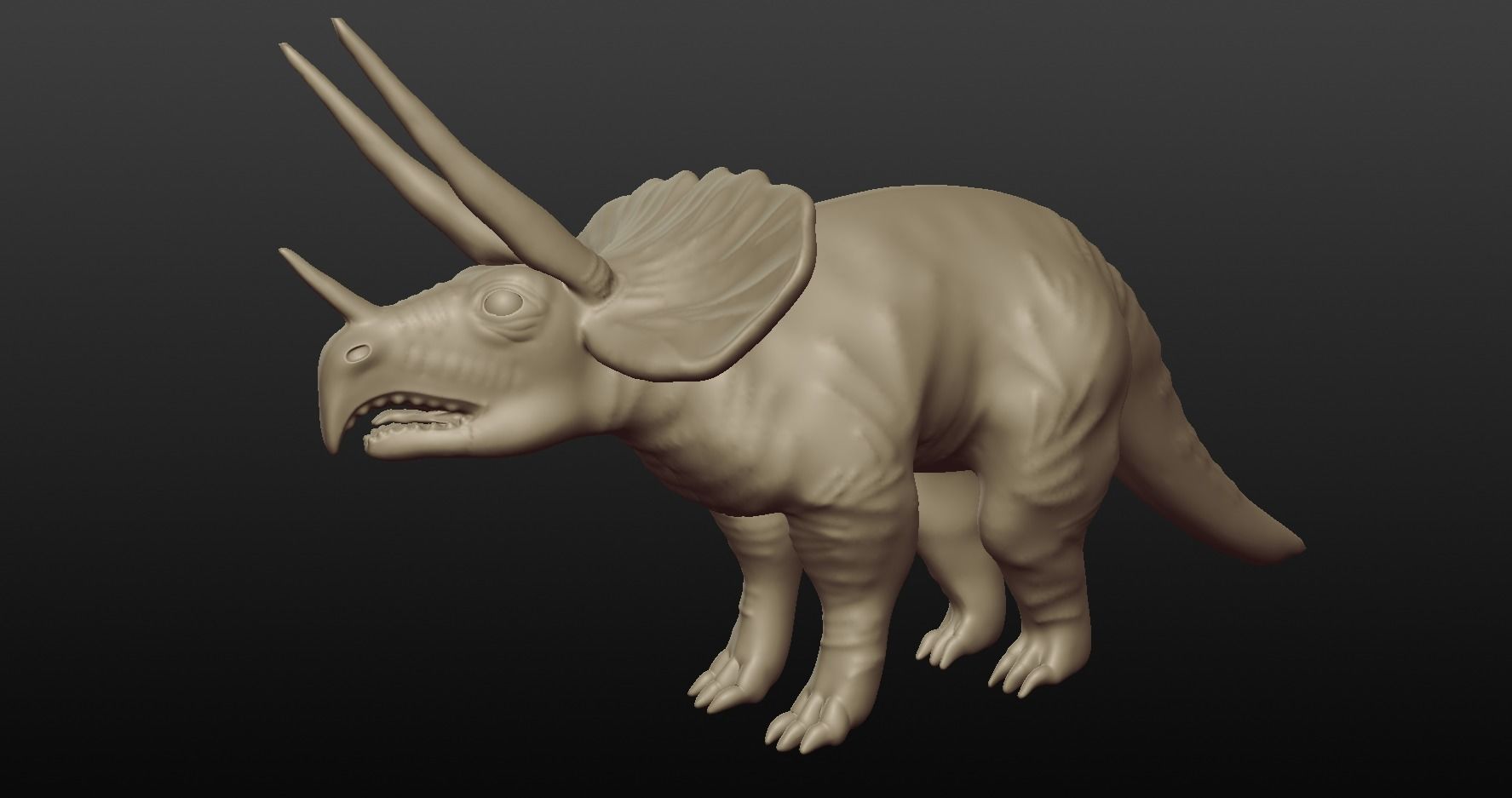 triceratops 3D model_2