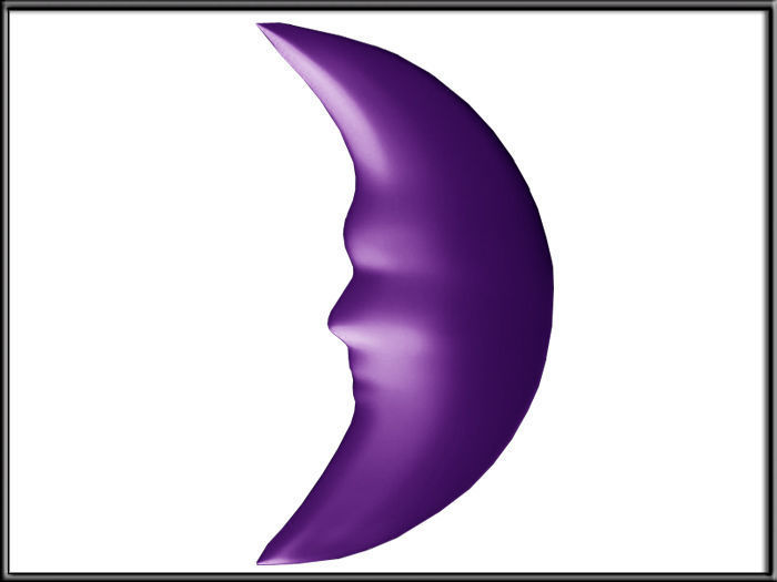 Crescent Moon Low-poly 3D model_19