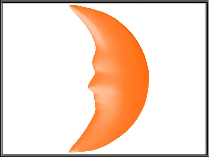 Crescent Moon Low-poly 3D model_18