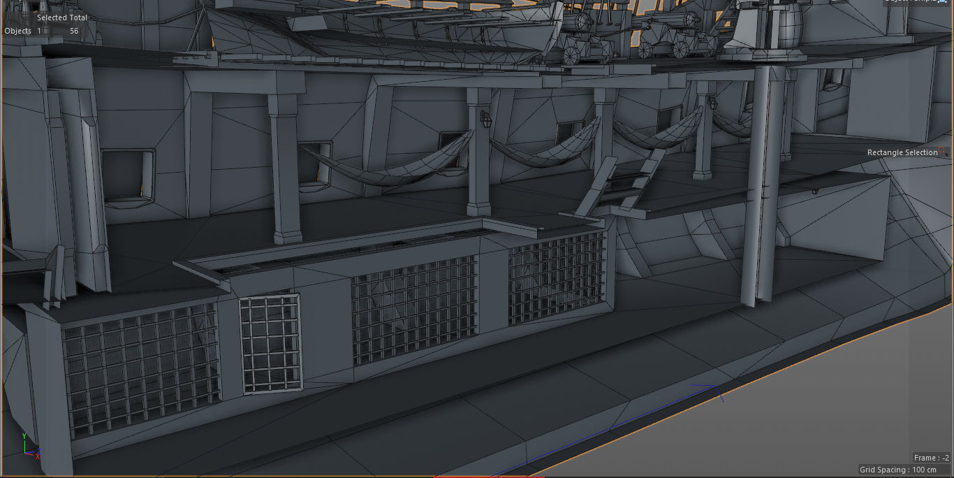 Sailboat Galleon - GameReady Low-poly 3D model_22