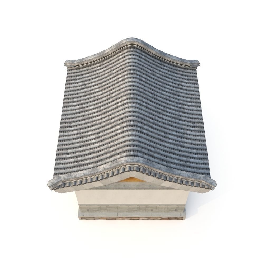 Ancient Chinese Architecture Distribution room 01 Low-poly 3D model_3