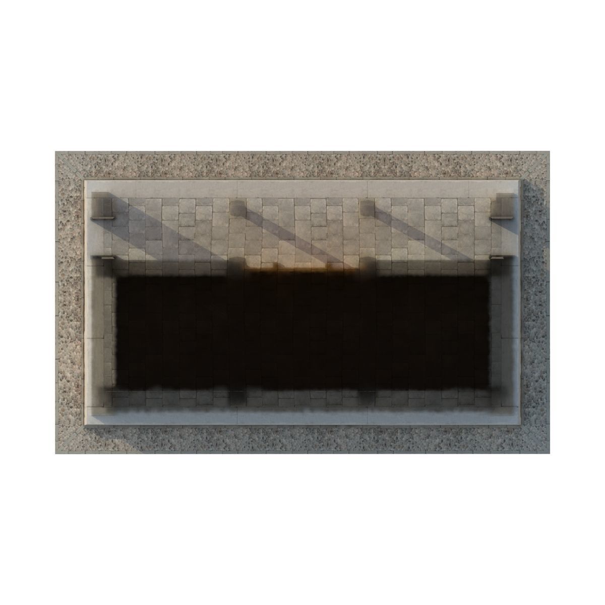 Ancient Chinese Architecture Distribution room 03 Low-poly 3D model_7