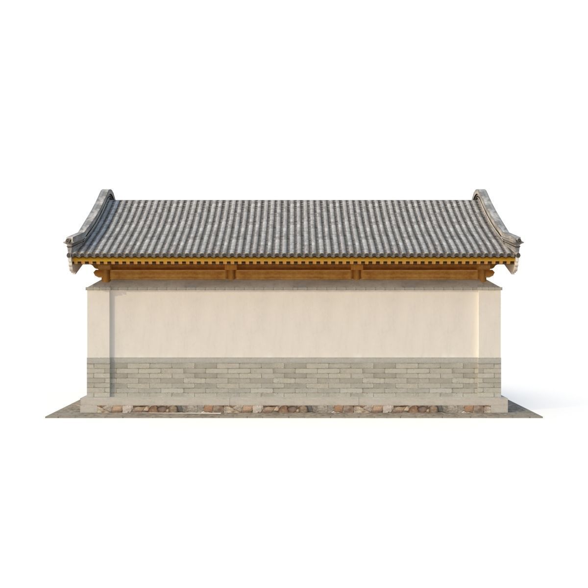 Ancient Chinese Architecture Distribution room 03 Low-poly 3D model_9