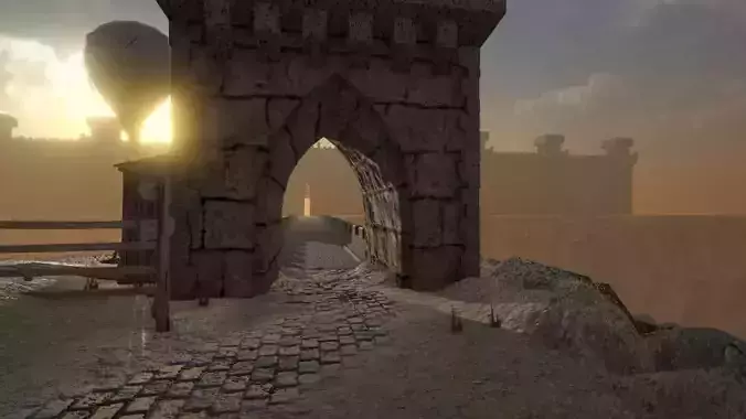 Medieval Modular City - City walls and baloon