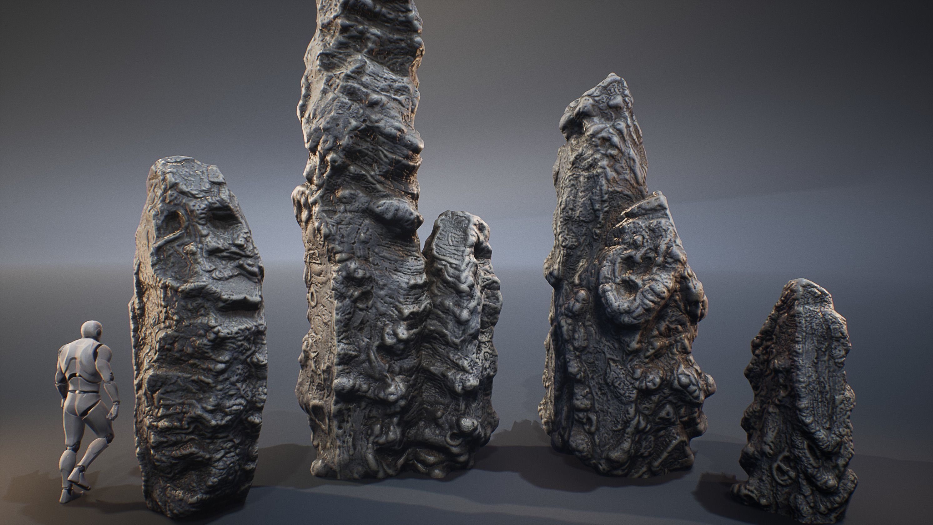 Ancient Cavern Set I - Cave Rocks Asset Pack Unreal Engine Low-poly 3D model_7