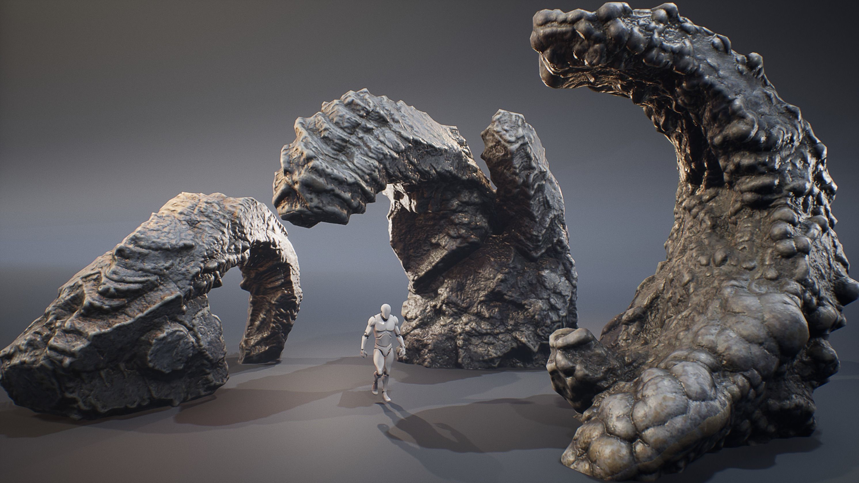 Ancient Cavern Set I - Cave Rocks Asset Pack Unreal Engine Low-poly 3D model_6