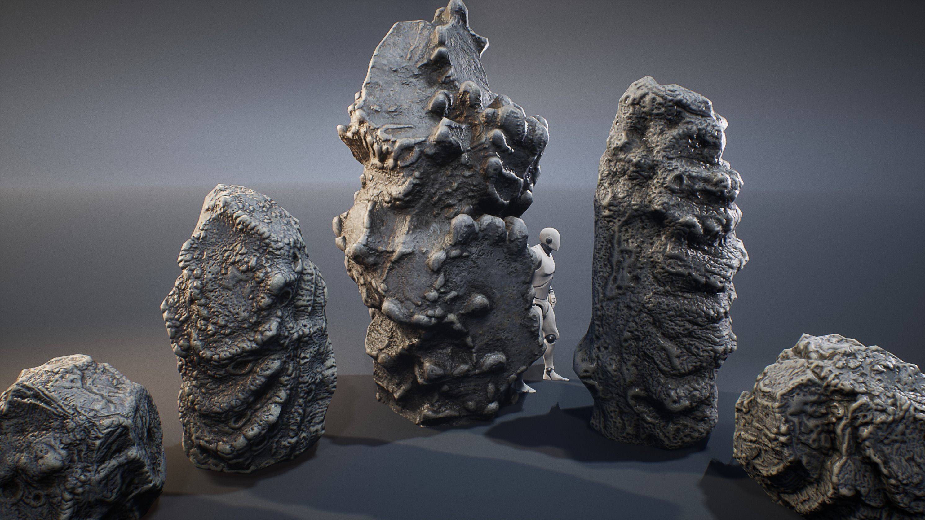 Ancient Cavern Set I - Cave Rocks Asset Pack Unreal Engine Low-poly 3D model_9