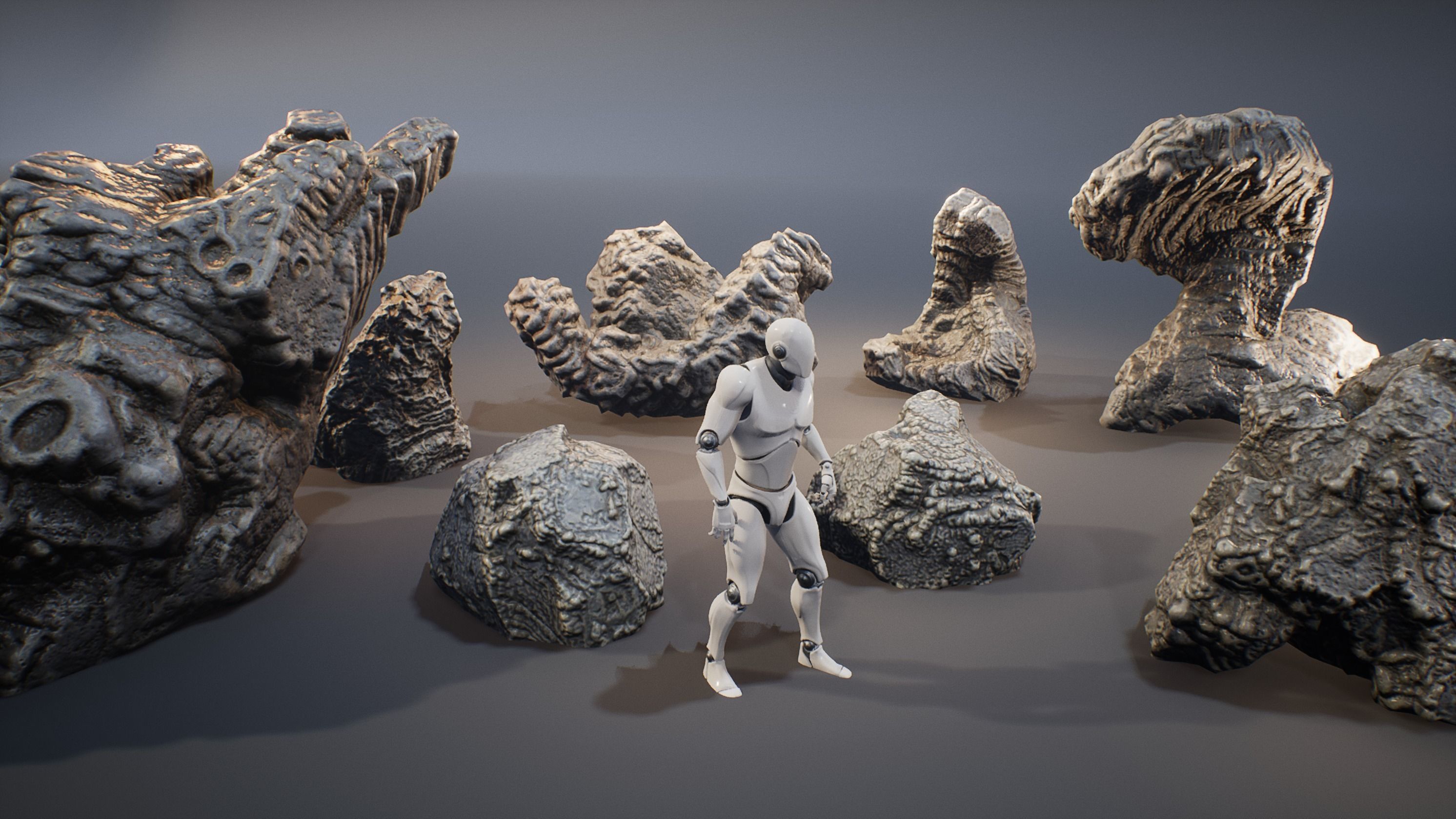 Ancient Cavern Set I - Cave Rocks Asset Pack Unreal Engine Low-poly 3D model_5