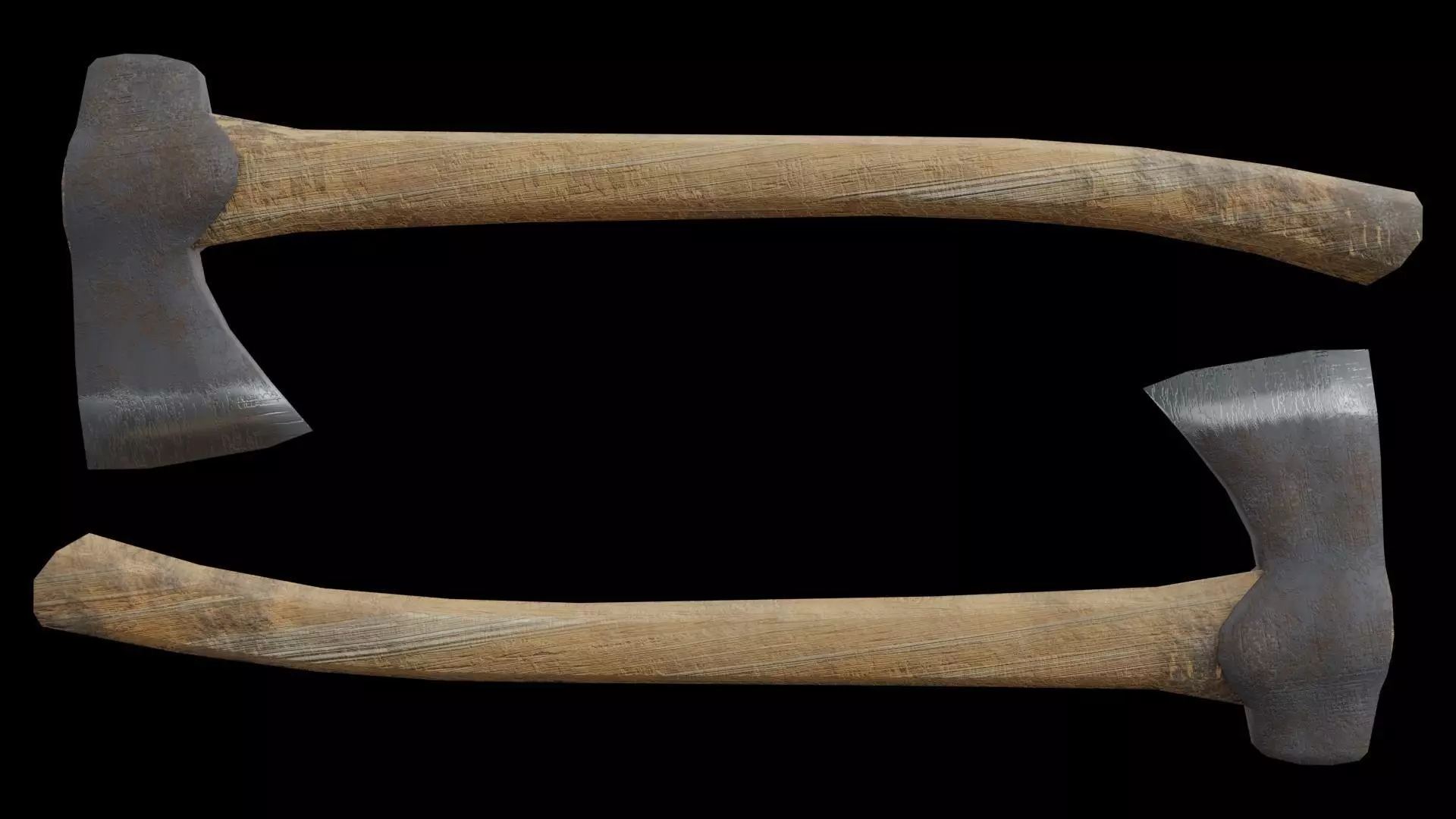 old dirty Axe - high-res Textures Free low-poly 3D model