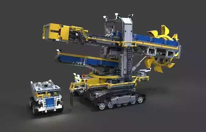 Lego Wheel Excavator