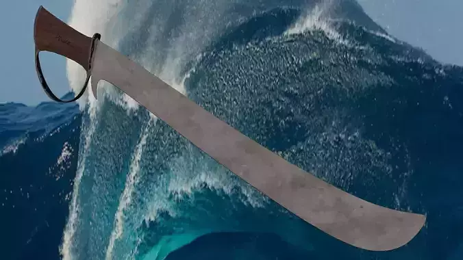 Pirate Cutlass Free low-poly 3D model