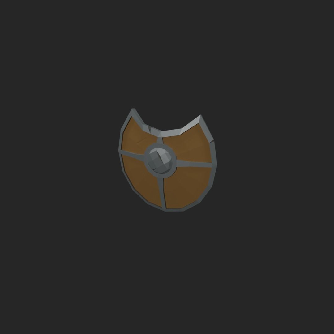Pack sword shields LowPoly simple Low-poly 3D model_7