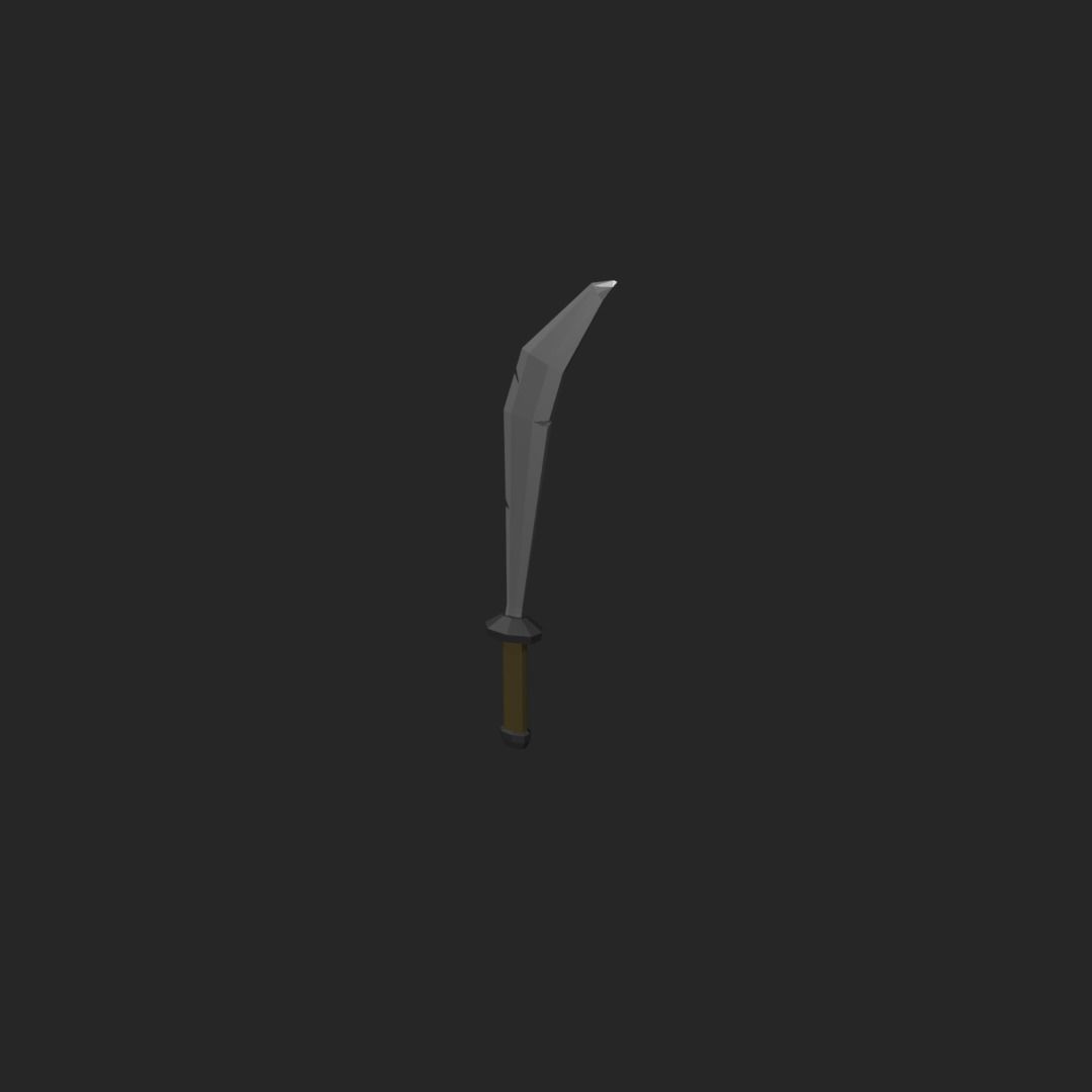 Pack sword shields LowPoly simple Low-poly 3D model_3