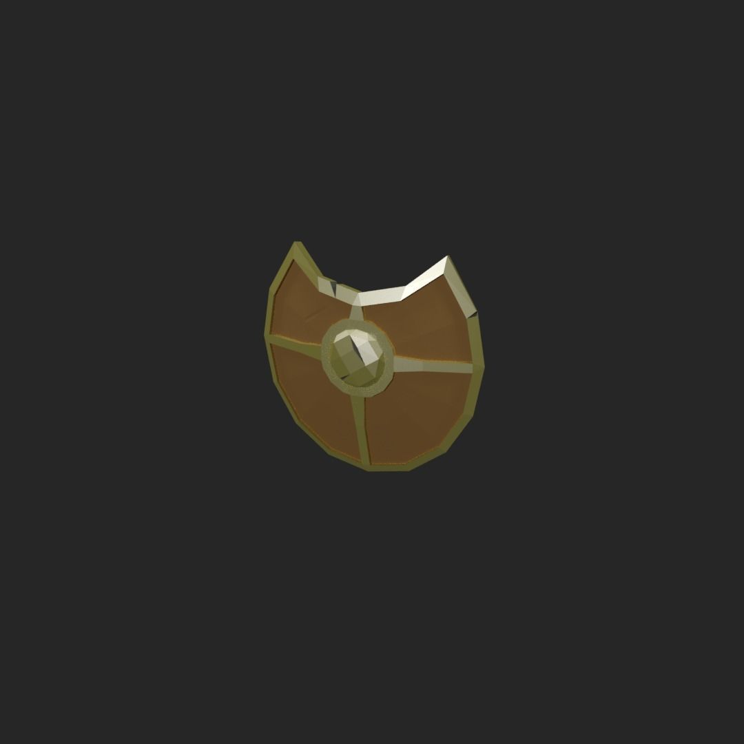 Pack sword shields LowPoly simple Low-poly 3D model_9