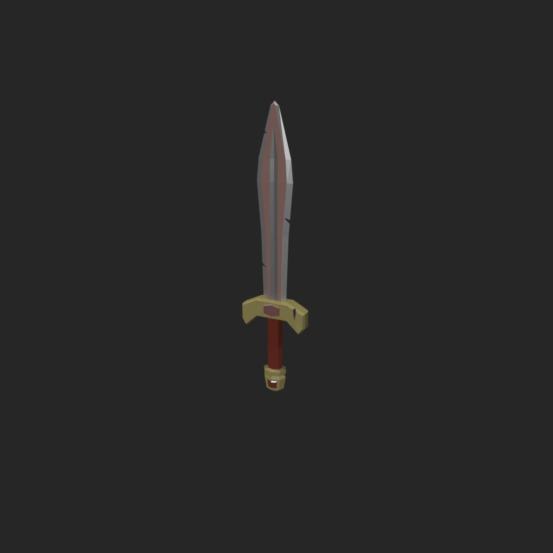 Pack sword shields LowPoly simple Low-poly 3D model_1