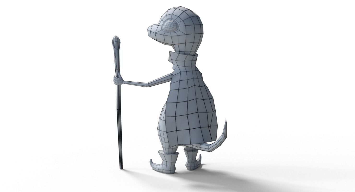 Cute Gecko Lizard Low-poly 3D model_10