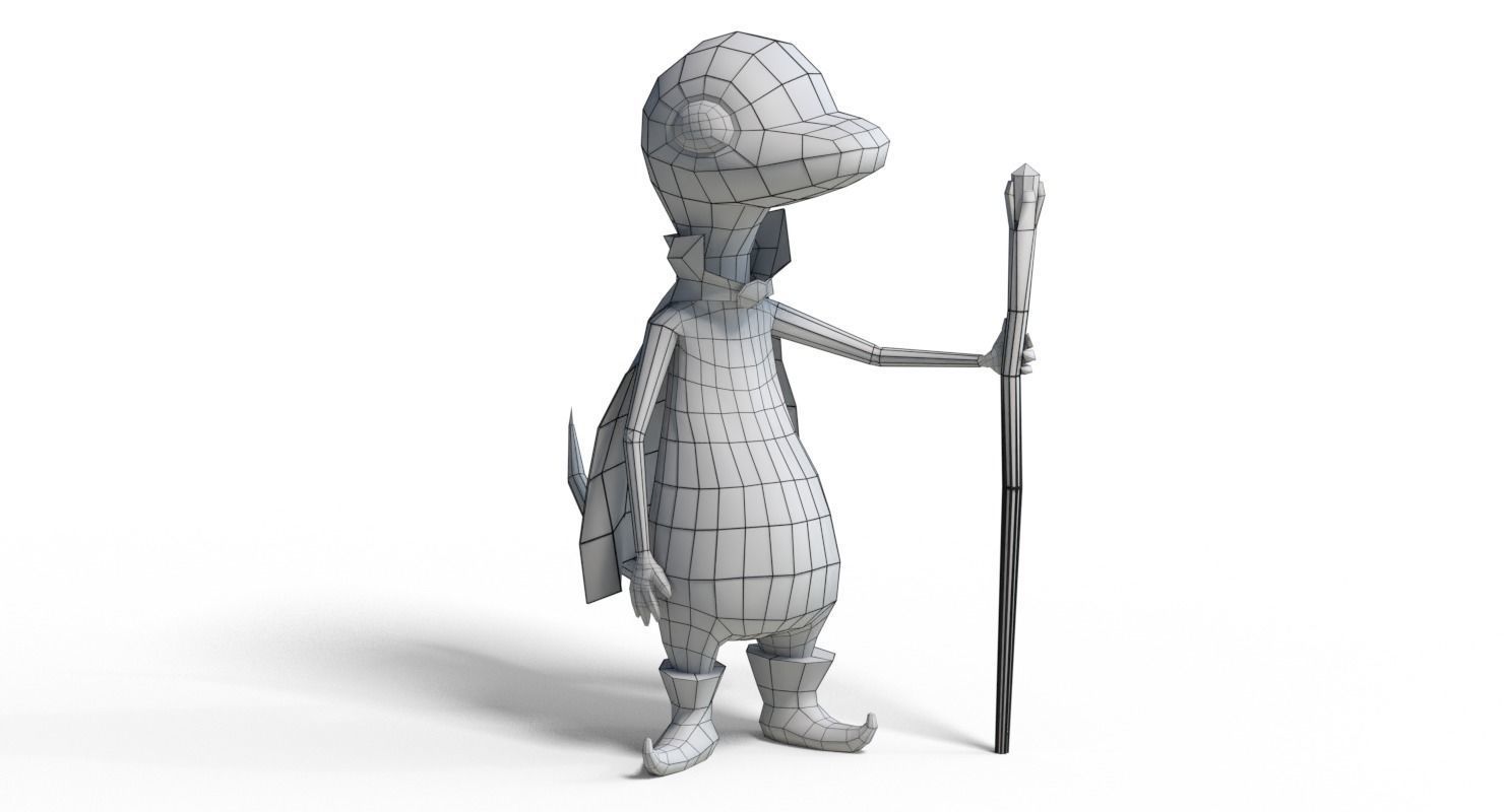 Cute Gecko Lizard Low-poly 3D model_11