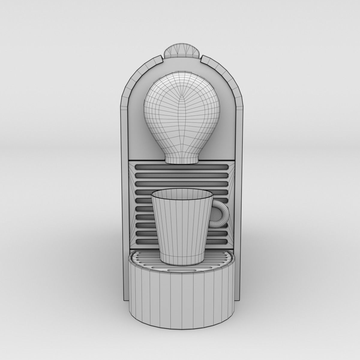 Nespresso U Cream Coffee Machine Blender Cycles 3D model_5