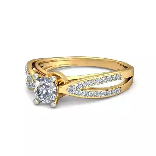 VYT-vjr-2953 Solitaire Engagement ring 3D print model
