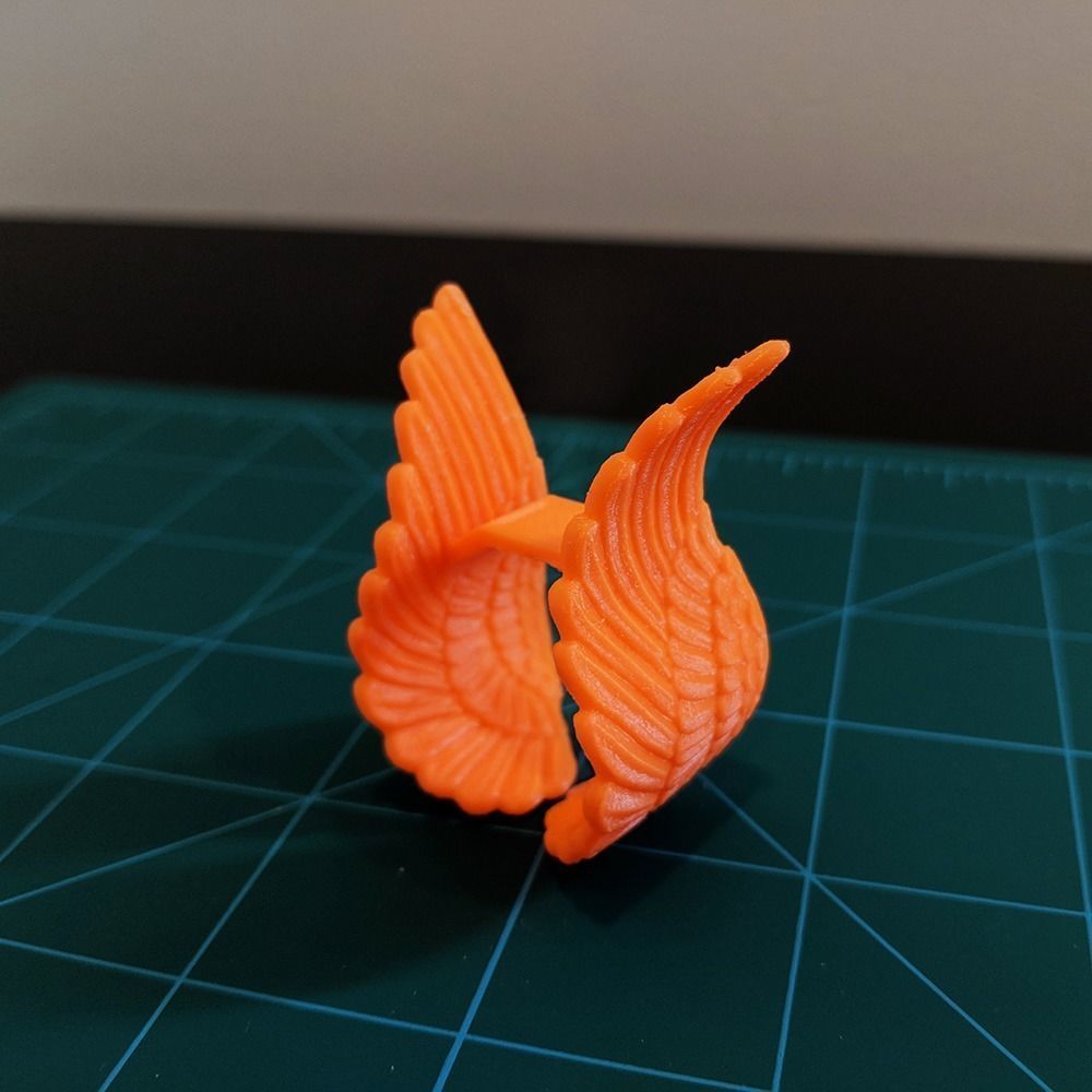 Ring - Wings and Rose Separates 3D print model_3