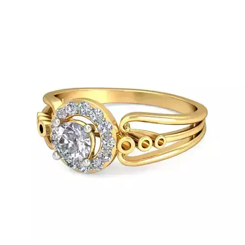 VYT-vjr-2958 Solitaire Engagement ring 3D print model