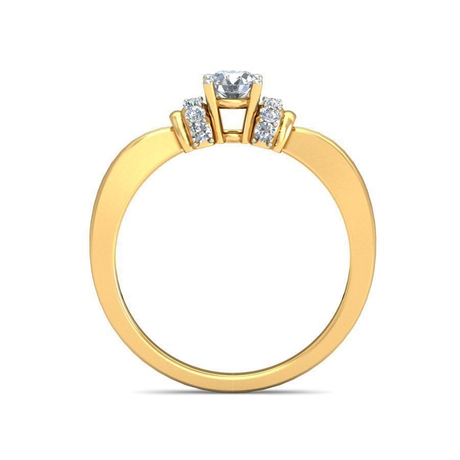 VYT-vjr-2968 Solitaire Engagement ring 3D print model 3D print model_2