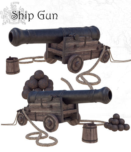 Ship Gun 3D model
