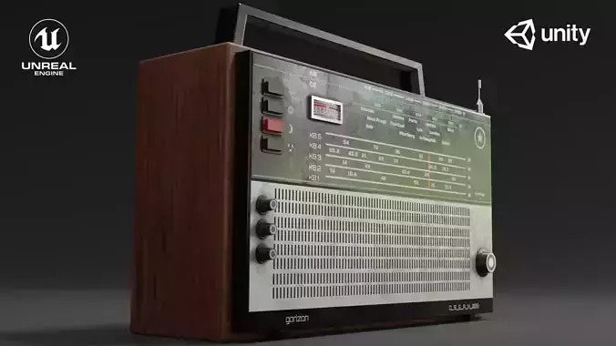 Lowpoly Radio 3D Model
