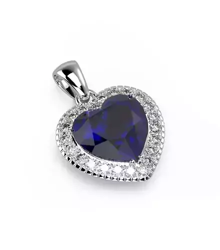 180530 P Pendant blue heart