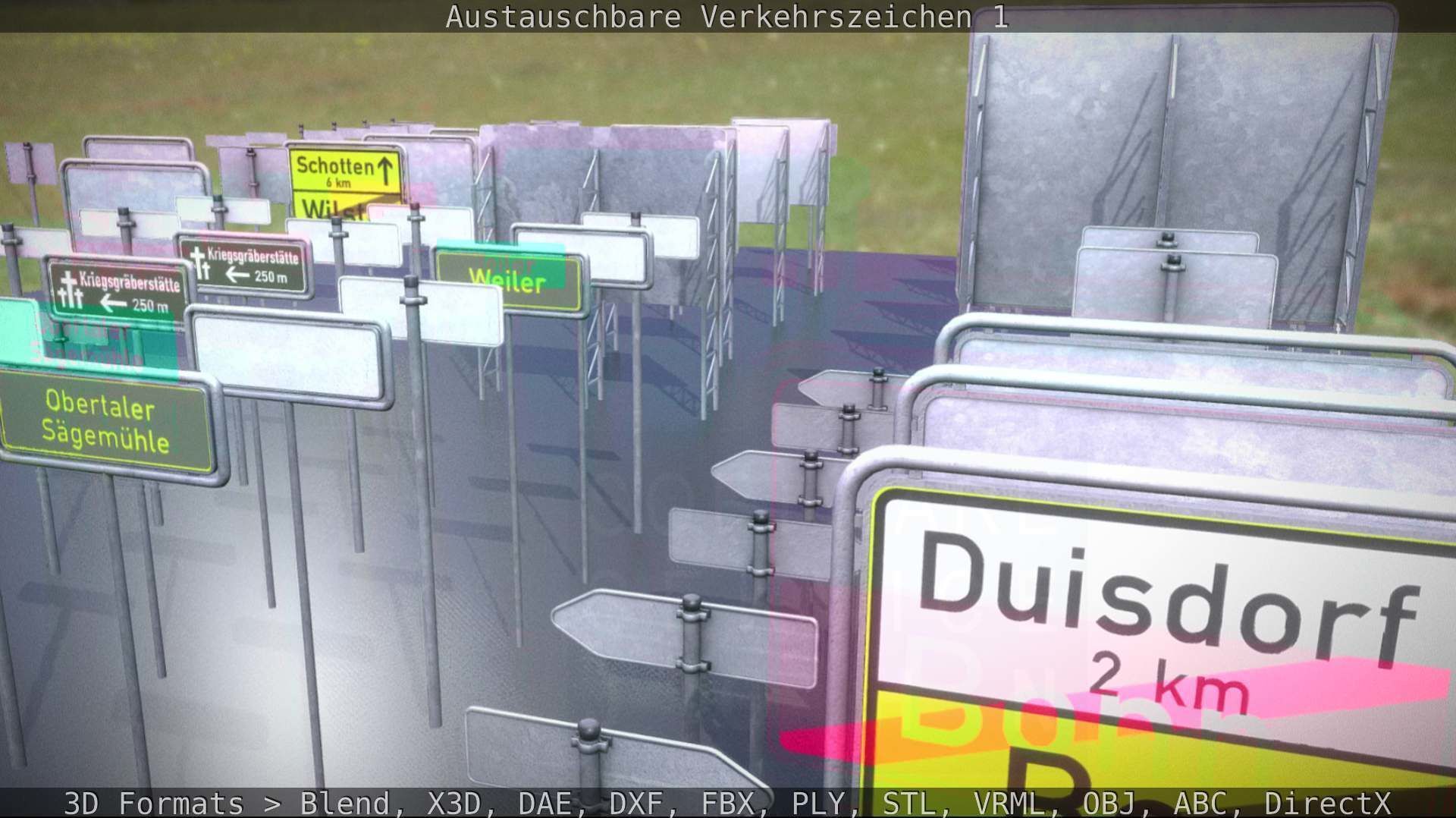 Austauschbare Verkerszeichen Low-poly 3D model_90