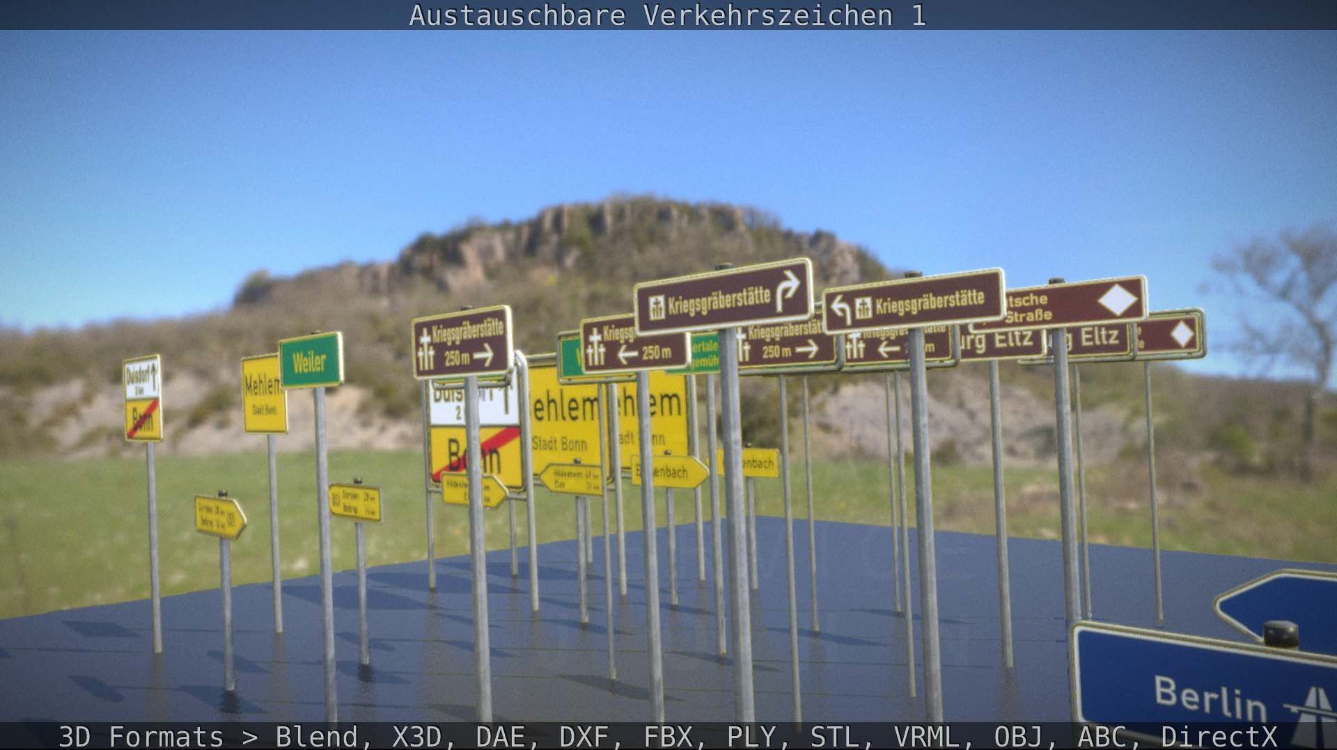 Austauschbare Verkerszeichen Low-poly 3D model_66