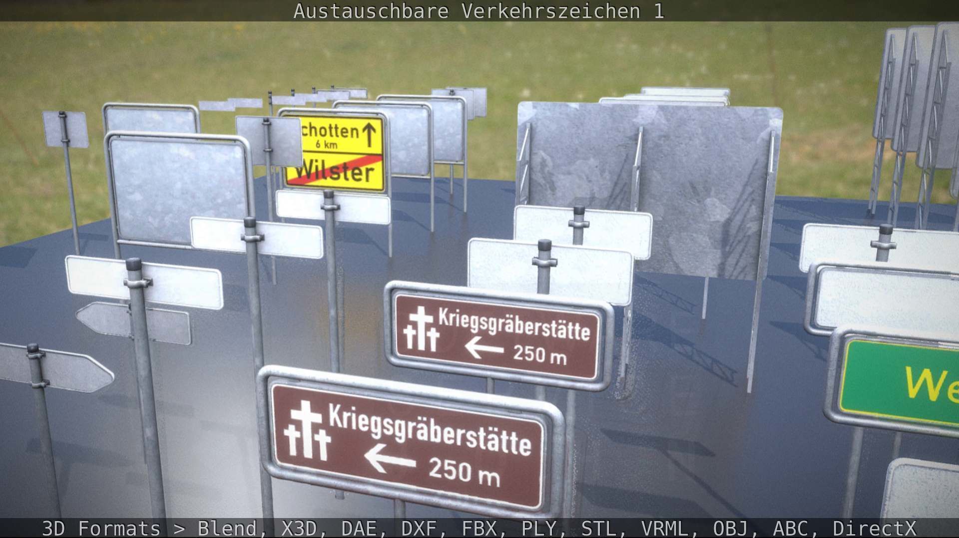 Austauschbare Verkerszeichen Low-poly 3D model_85